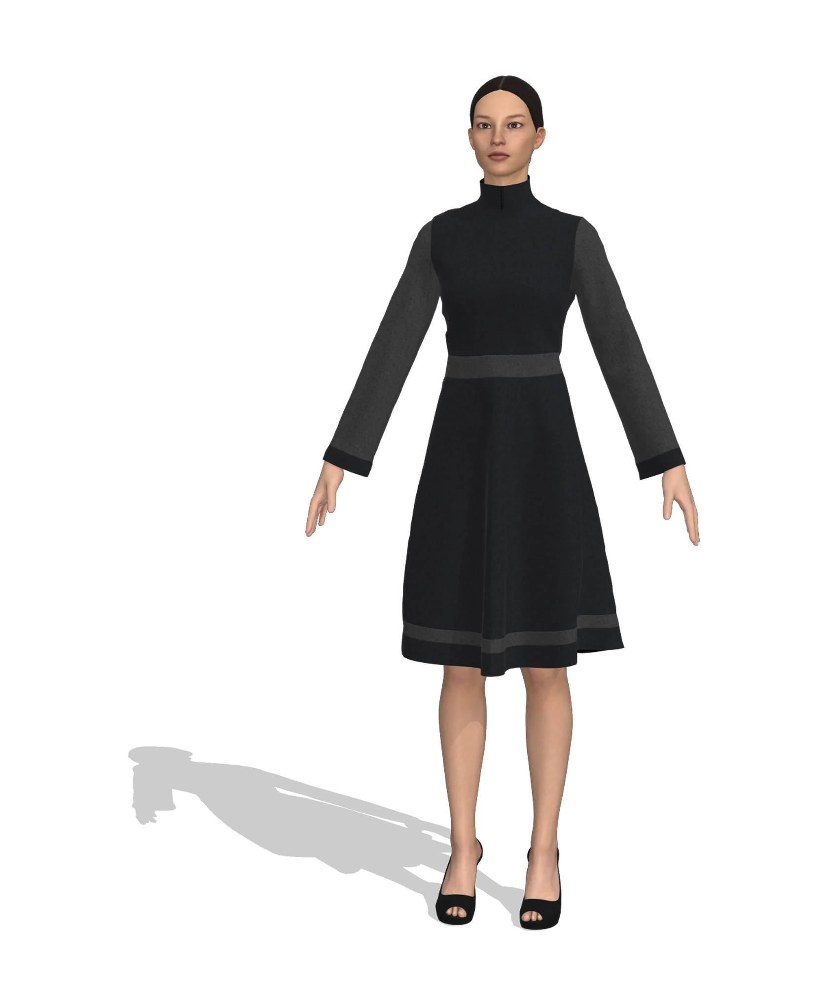 KDscion p54 full sleeve a-line dress